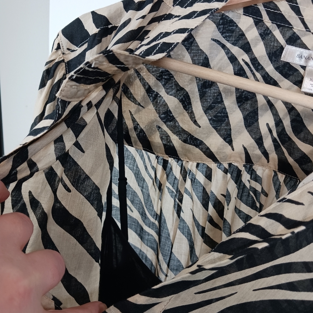 Banana Republic Ramie Zebra Print Dress - Picture 6 of 9
